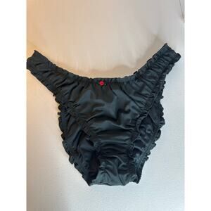 Victoria’s Secret Pink Black Ruffle Bikini Bottom